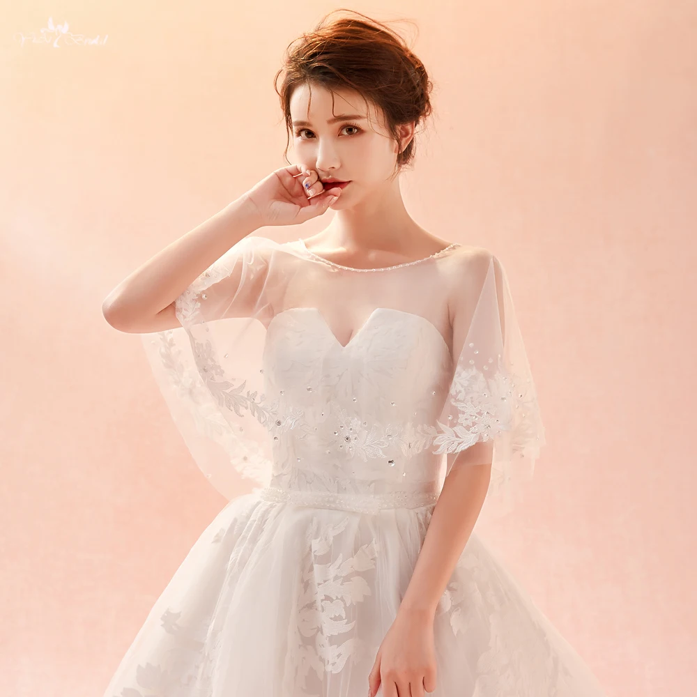 LZP277 реальные фотографии Yiaibridal элегантные кружевные и со стразами цвета слоновой