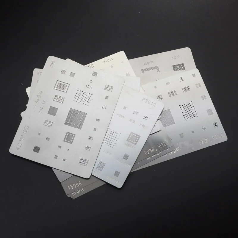 12 Pcs IC Chip BGA Stencil Direct Heating Reballing Tin Ball Soldering Net for iPhone 4 - 7P | Инструменты
