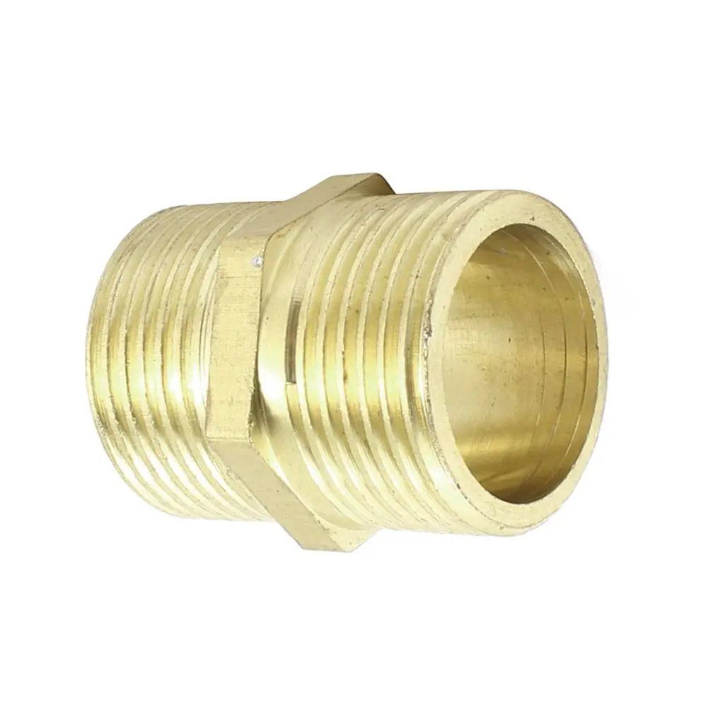Brass 3/4&quot PT to Male Thread Hex Nipple Piping Quick Coupler | Обустройство дома