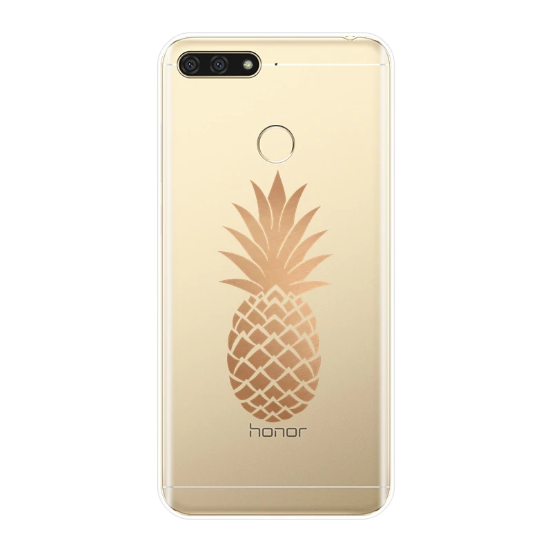 TPU Cute Pineapple Phone Case Silicone For Huawei Y5 Y6 Y7 Prime 2018 Y9 2019 Soft Back Cover Y3 2017 II Pro | Мобильные телефоны и