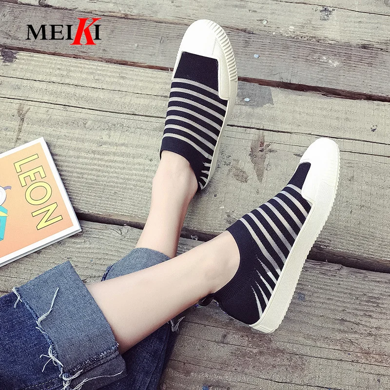 MEIKI/2019 г. Летняя женская повседневная обувь белые кроссовки из флока на платформе