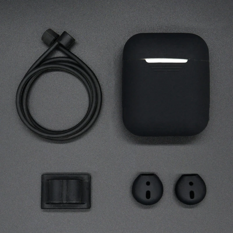 Чехол для наушников Apple Airpods, коробка для наушников, портативный силиконовый ремешок, чехол для наушников AirPods, аксессуары для гарнитуры