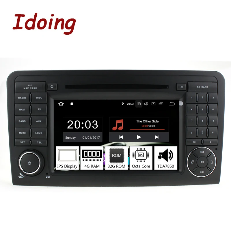 Автомагнитола Idoing 2DIN на Android 8 0 мультимедийный проигрыватель для Mercedes-Benz W164/X164 PX5 4
