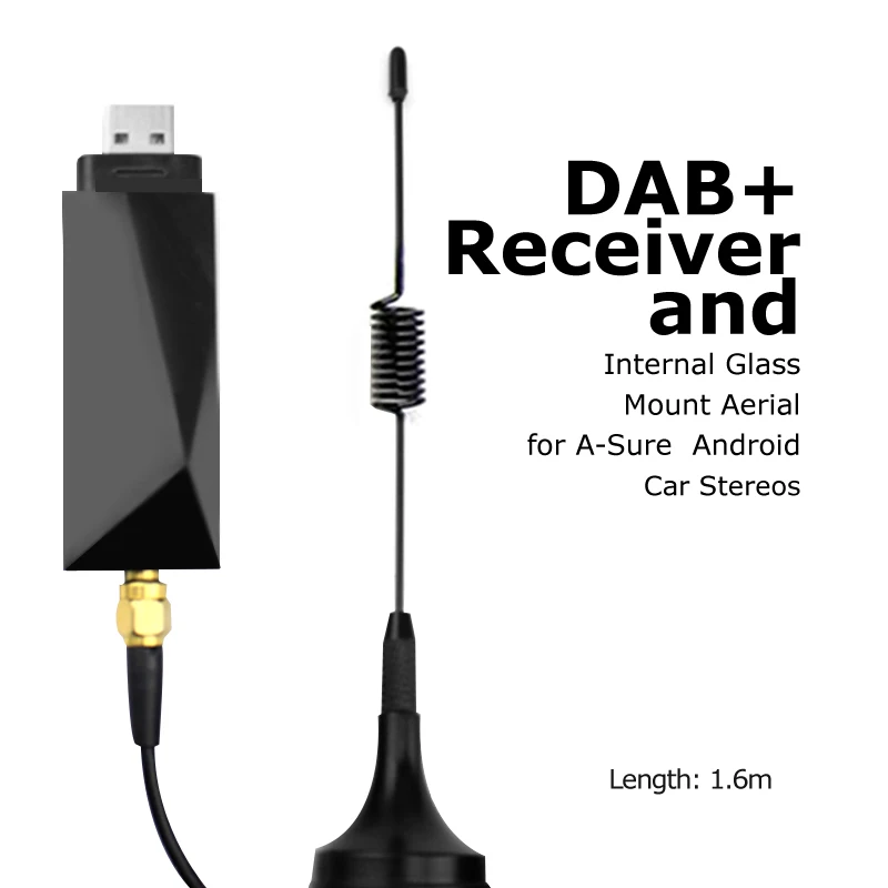 A-Sure Universal USB 2.0 Digital DAB+ Radio Tuner Receiver Antenna Aerial BOX for Android 6.0 5.1 /4.4 Car | Автомобили и