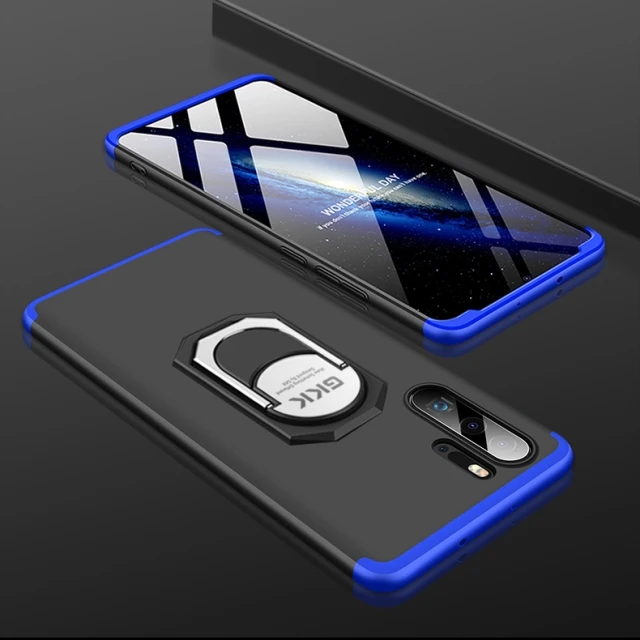 blue black Чехол для huawei P30 Pro, роскошный защитный чехол с магнитным кольцом, ударопрочный чехол для huawei P20 Lite P10 Plus P9 Coque - Цвет: blue black