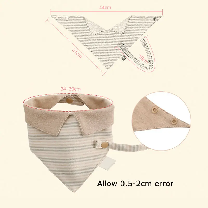 Multi-function Cotton Collar Baby Bibs &amp Burp Cloths Girls Boys Muslin Washcloth Striped Kids Babadores Newborns Towel | Детская