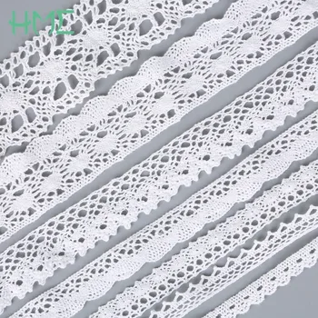 New 5 Yards White Black Ivory Knitting Cotton Lace Ribbon Handmade Patchwork Scrapbook Craft for DIY Apparel Sewing Accessories 2