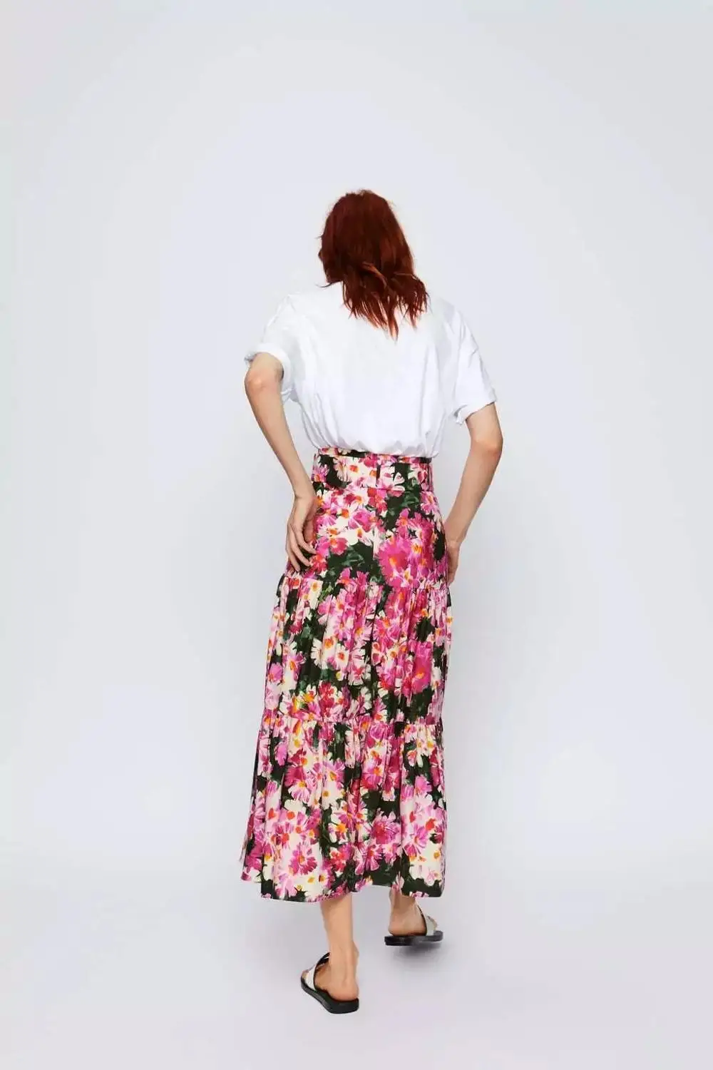 Northflow 2019 юбки женские mujer moda с цветочным принтом трапециевидной формы до середины