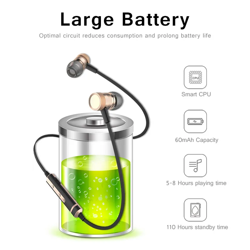 Sound Intone Picun H6 В Ухо Беспроводная Связь Bluetooth Наушники Запуск Спорт с Микрофоном