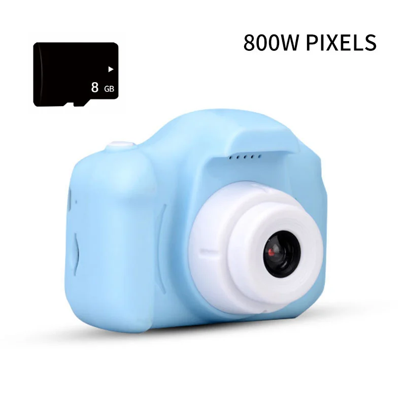 800W blue cam 2 дюймов Мини Цифровая камера милая детская видеокамера с экраном дисплея для детей подарок на день рождения Открытый Мультфильм фотографии реквизит - Цвет: 800W blue cam