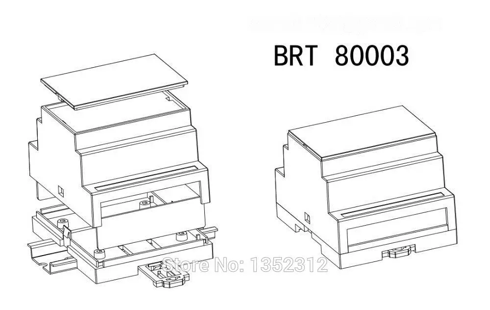 10 шт./лот PLC промышленные коробки din rail корпус пластиковый Электрический