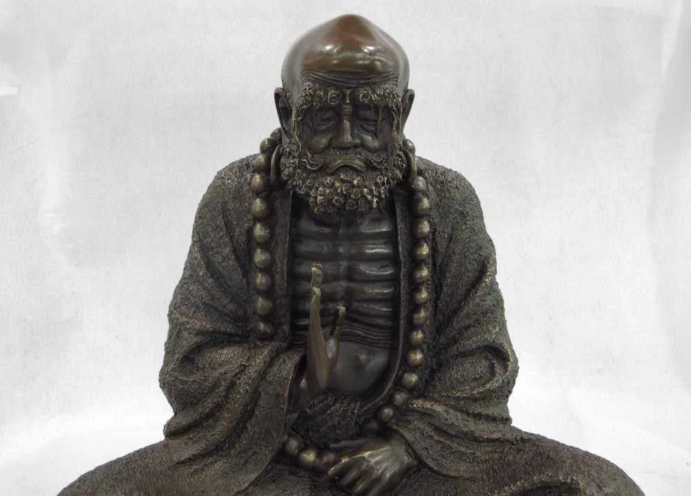 Подробнее о тибетский буддизм бронзовый медный Dharma Damour Bodhidharma монах Arhat статуя
