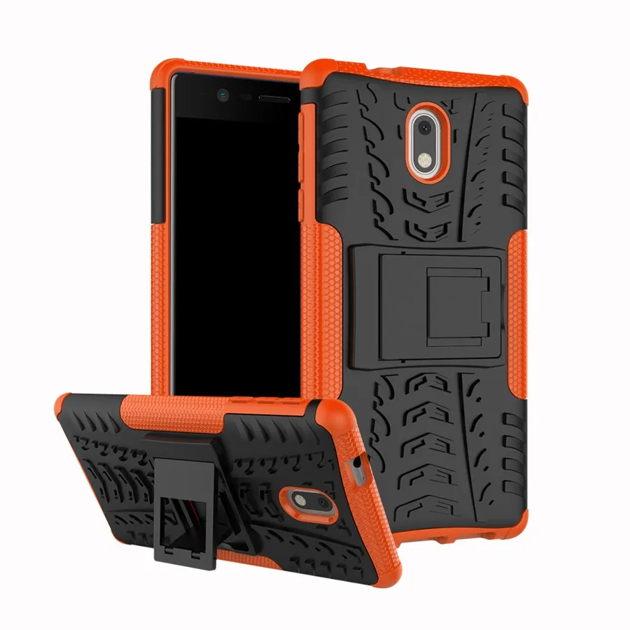 2 in 1 Armor Style Case for Nokia 2.2 2.3 7.2 1.3 Back Cover Heavy Duty Coque Hard PC+Silicone Fundas | Мобильные телефоны и