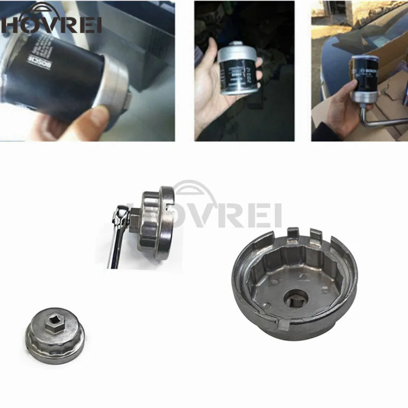 14 Flute 64.5mm Aluminum cup Oil Filter Wrench Cap Socket Remover Tool for Toyota Lexus Corolla Highlander RAV4 Camry | Автомобили и