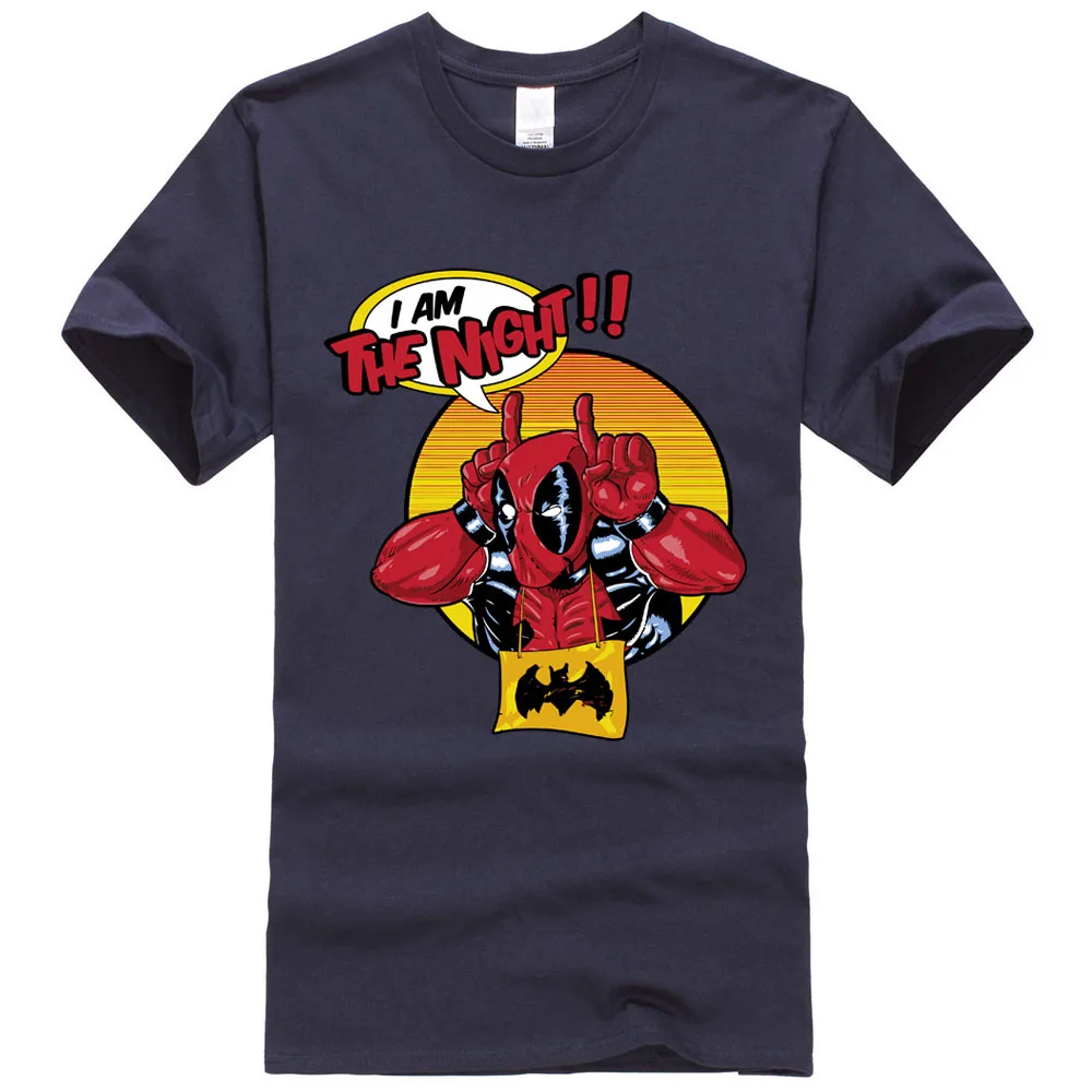 С круглым вырезом Хлопок Уличная Camisetas 2019 Лето Дэдпул мультфильм футболка