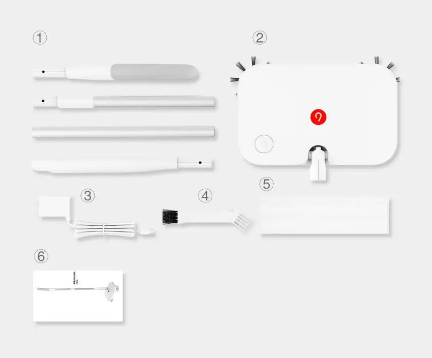 Белый Xiaomi Yijie Беспроводная портативная подметальная машина с двойной щеткой, интеллектуальная подметальная машина, очиститель пола с 30 шт заменяет нетканый материал - Цвет: Белый