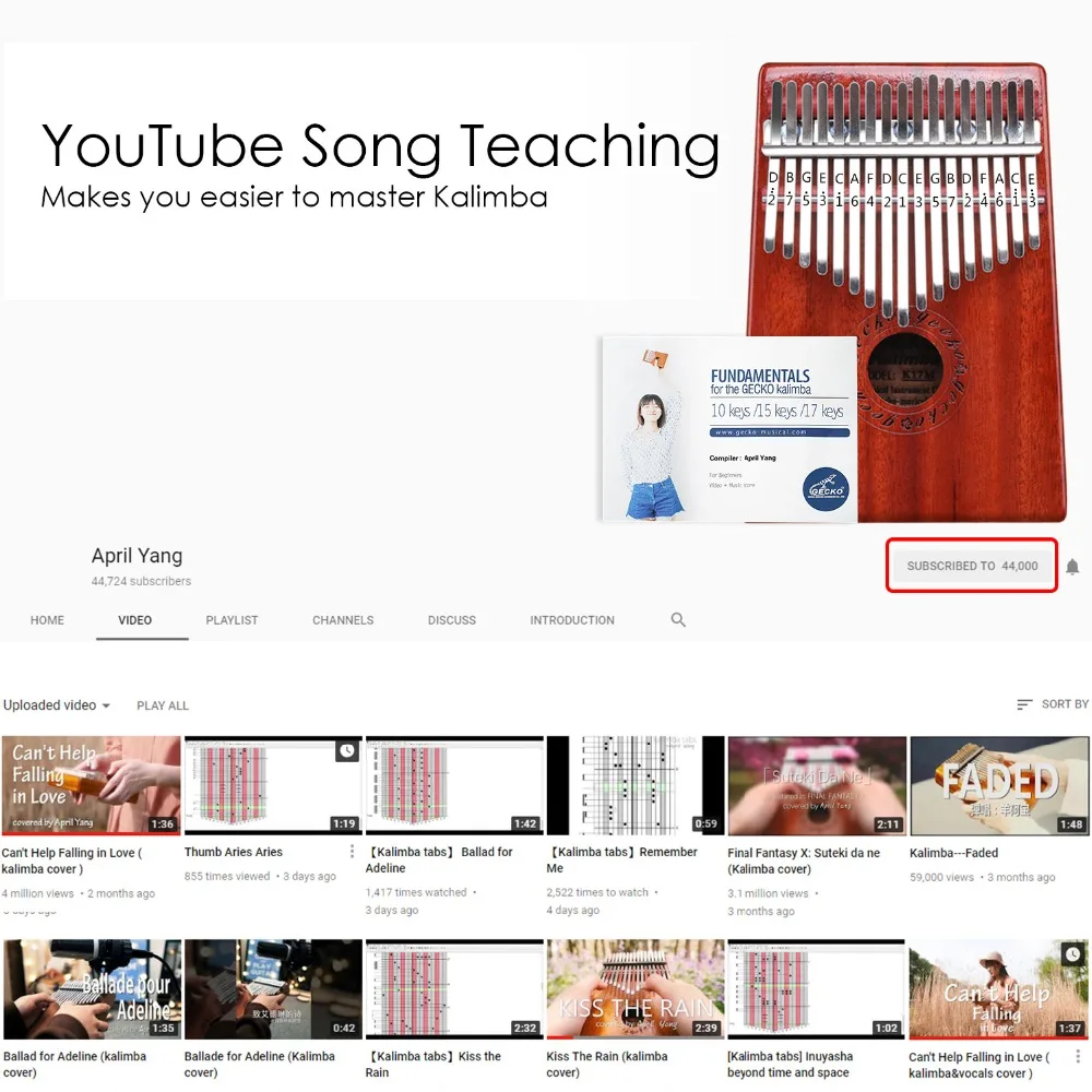 GECKO Kalimba 17 ключ кудрявый клен большого пальца фортепиано встроенный EVA