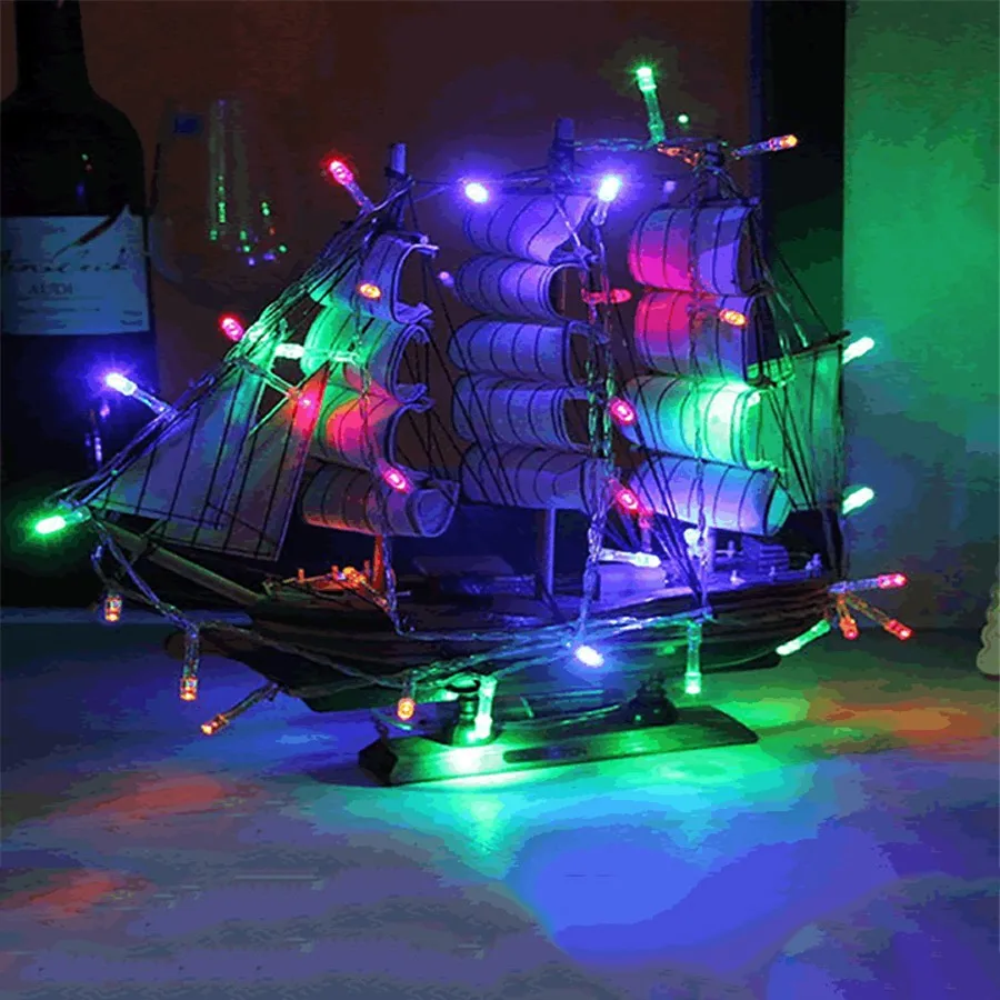 Праздничная светодиодная гирлянда 10 м 80LED icicle String Light 3 * AA на батарейках