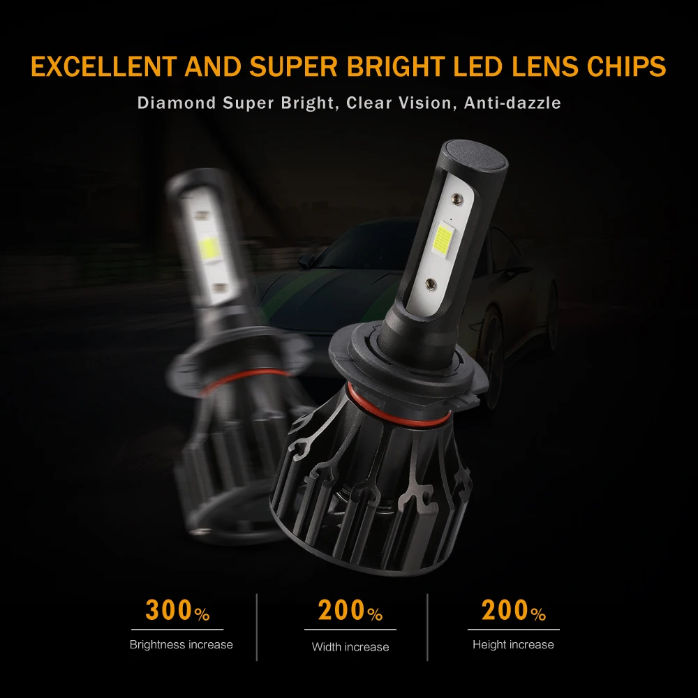 Oslamp 72 Вт H7 Hi lo COB светодиодные лампы для фар 8000LM 12В 24В Автомобильные фары H11 Renault Koleos