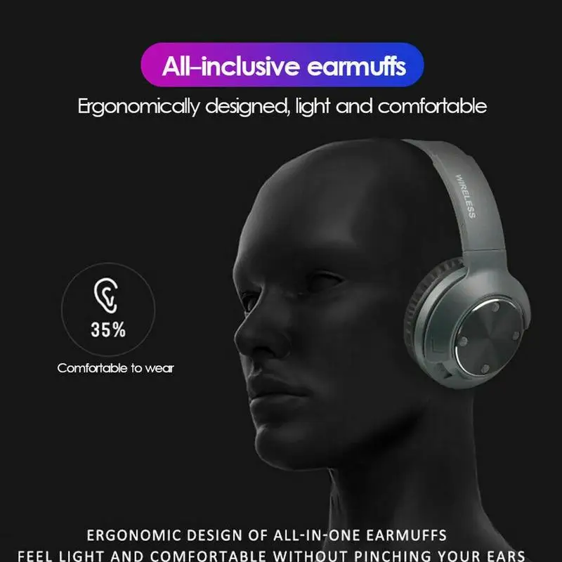 Беспроводная универсальная bluetooth-гарнитура с шумоподавлением, наушники, активные Накладные наушники, стерео гарнитура, наушники