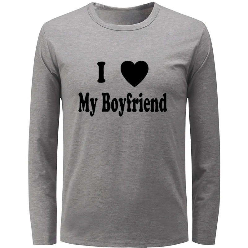 Футболка с длинным рукавом для мужчин Ghostbusters I Love My Boyfriend дизайн косплей Семейные