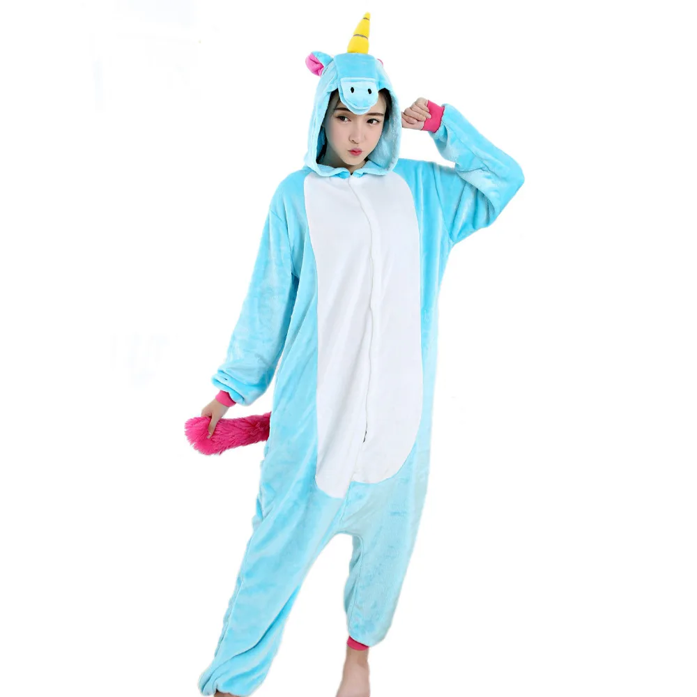 Оптовая Единорог Стежка Панда Мужская Фланели С Капюшоном Пижамы Косплей Костюм