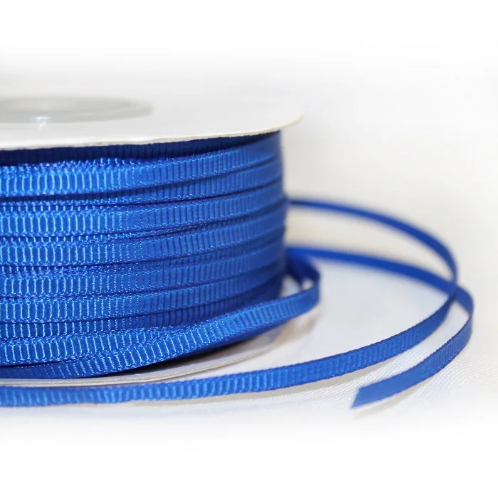 3 мм 100% полиэстер сплошной цвет простой Grosgrain лента ребристая 100 ярдов в