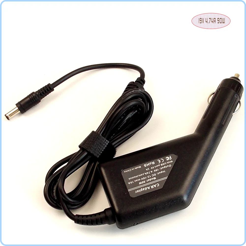 Ноутбук автомобильный DC адаптер зарядное устройство источник питания + USB порт