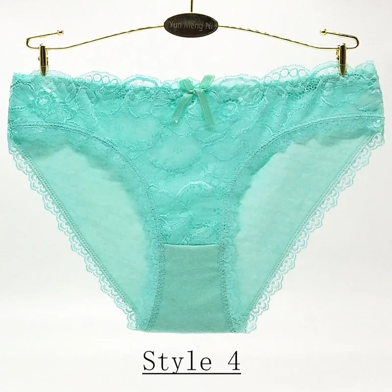 Style 4 1 шт., сексуальные кружевные женские трусики с низкой талией, соблазнительное модное розовое хлопковое нижнее белье, мягкие удобные милые трусы, нижнее белье - Цвет: Style 4