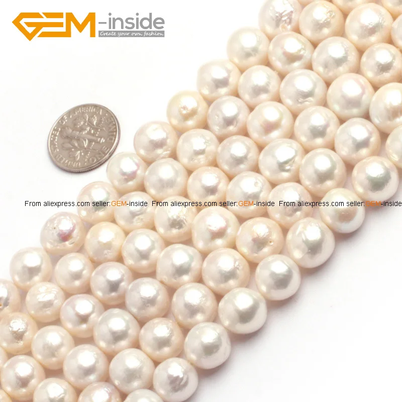 Круглые жемчужные шарики для изготовления ювелирных изделий пресноводного