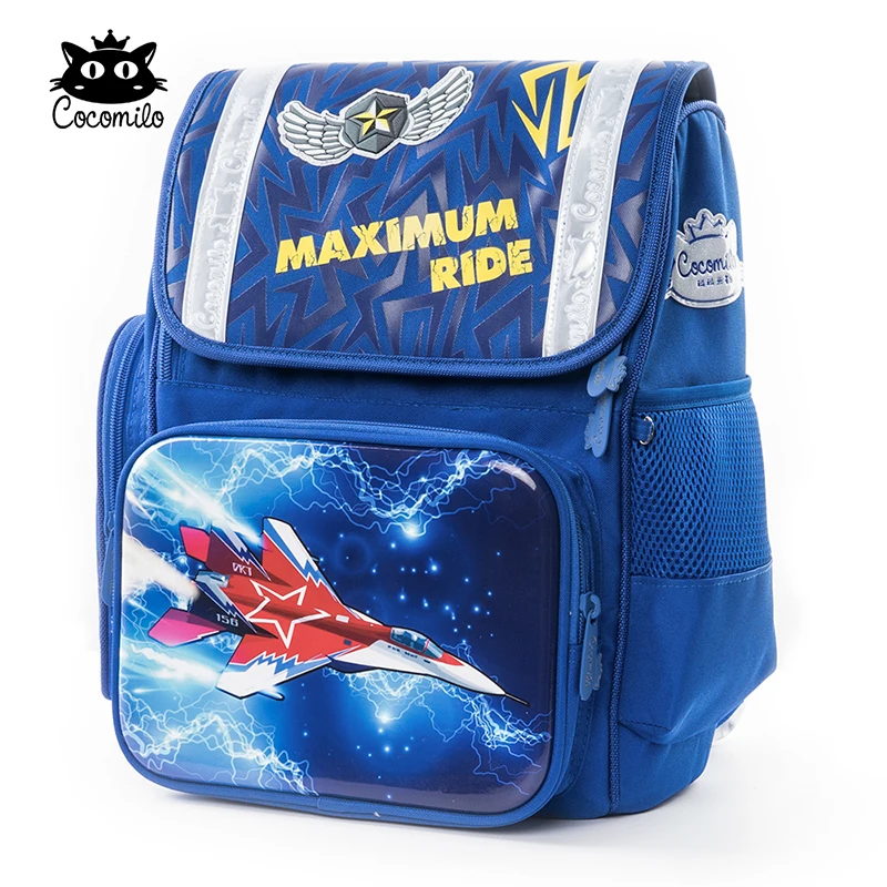 Cocomilo Brand Fighter pattern School Bag Orthopedic School Backpack Satchel for Boys Children Reflective Mochila Infantil Cheap