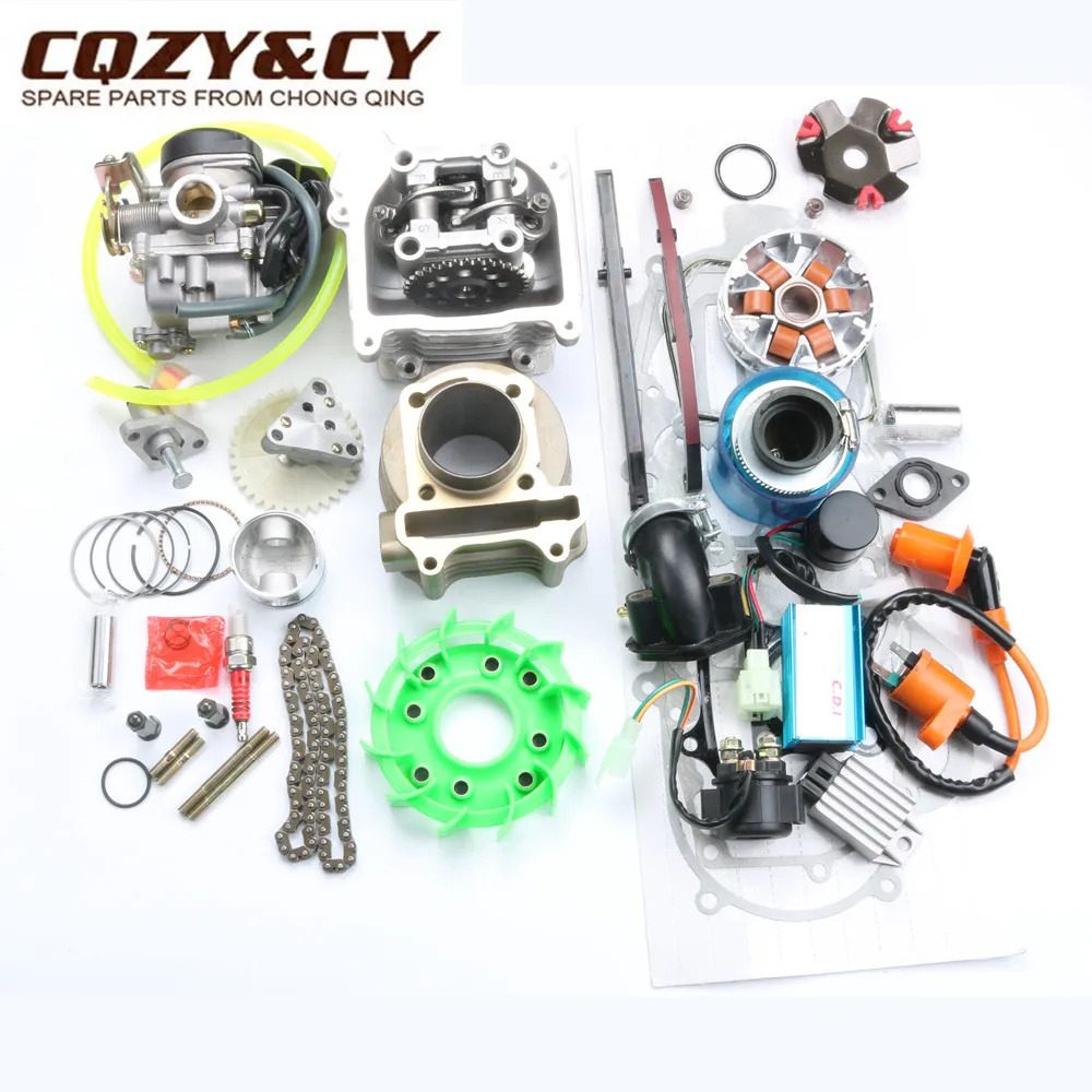 

47mm Big Bore Performance Kit & High Quality Fan & Ignition Coil for GY6 50cc 80cc 139QMB 4-stroke Scooter ATV Karting