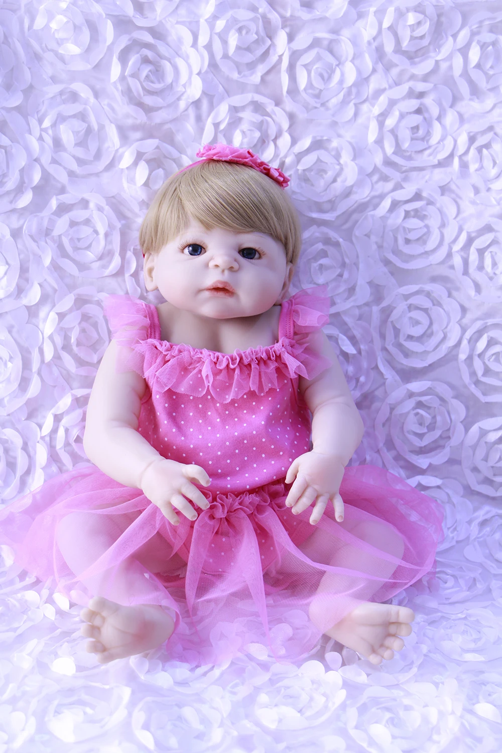Супер красивые 55 см около 22 &quotцельные силиконовые Bebes Reborn Bonecas девочка играть