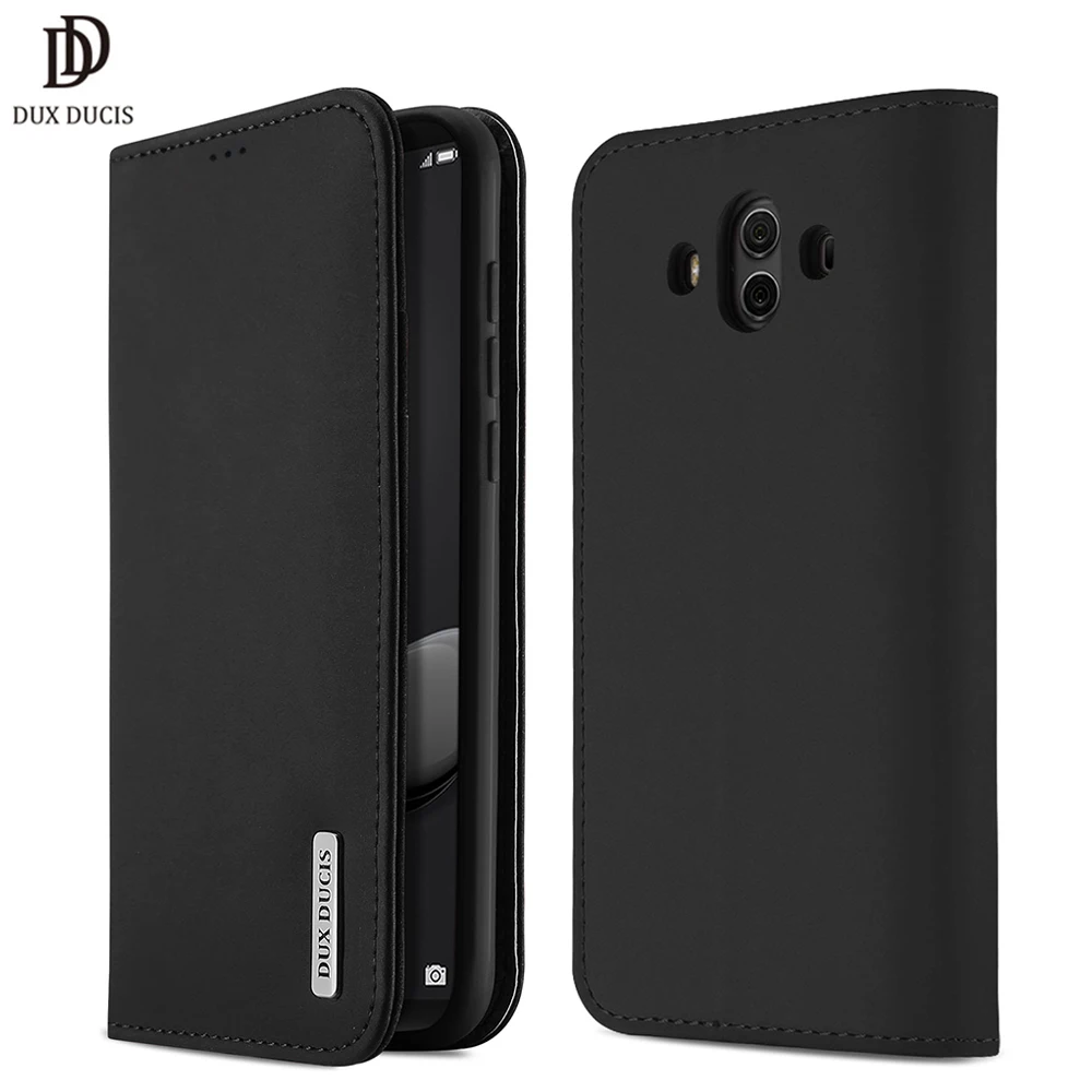 DUX DUCIS Чехол книжка из натуральной кожи для Huawei Mate 10 Pro чехол кошелек телефона Mate10