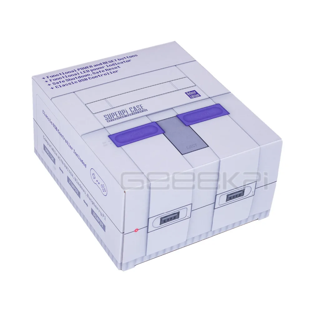 Чехол GeeekPi Retroflag SUPERPi CASE-U NESPi с дополнительным адаптером питания контроллера для Raspberry Pi 3B Plus(3B+)/3B
