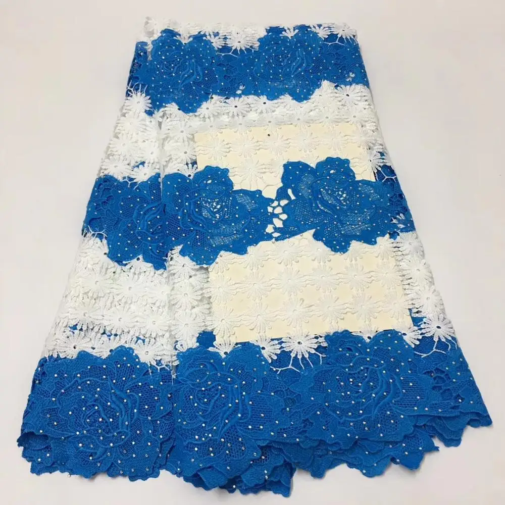 

5yards High Quality African Lace Fabrics African Mesh Cord Lace Factory Price Guipure Lace Fabrics For Wedding ELLAJUN031