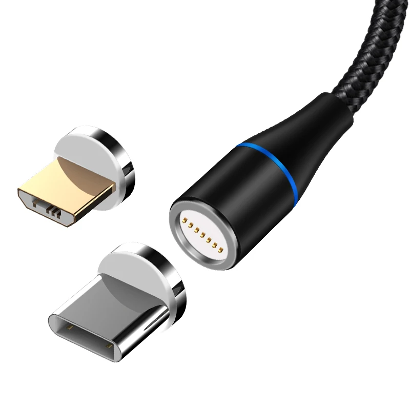 Магнитный зарядный кабель Micro usb type C 3A Быстрая зарядка USB-C type-C Магнитный зарядный кабель для samsung Xiaomi huawei