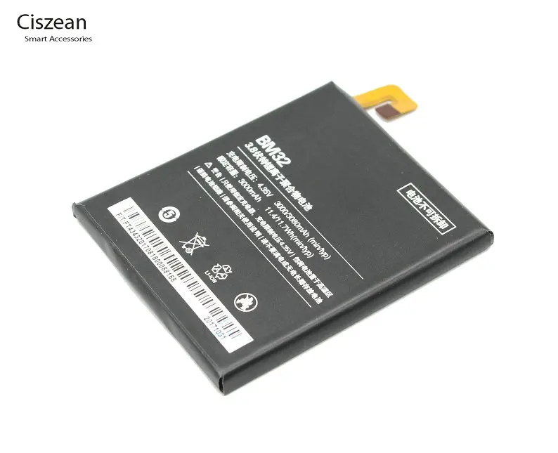 Ciszean 10 шт./лот Высокая емкость BM 32/BM32 3000 мАч 11.4Wh сменная батарея для телефона Xiaomi Xiao