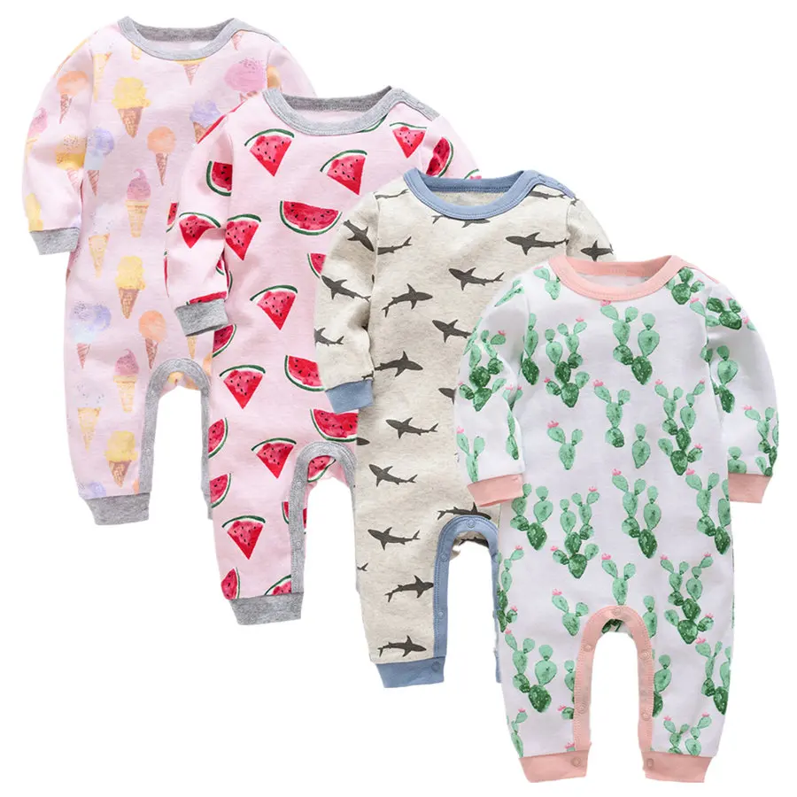 

2019 baby clothes long Sleeve cotton infant baby clothing romper cartoon costume ropa bebe 3 6 9 12 M newborn boy girl clothes