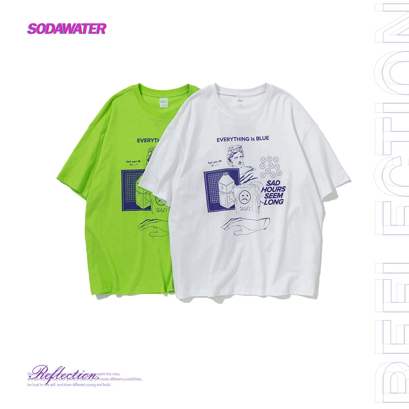 SODAWATER Girl коллекция 2019 уличная одежда футболка с принтом летняя стильная