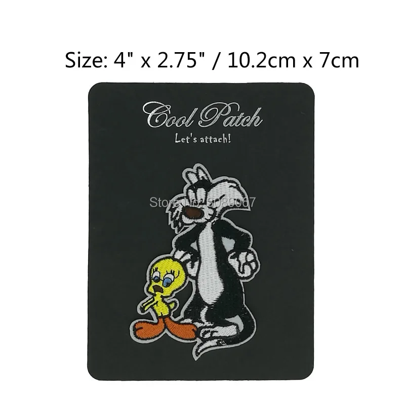 4 &quotSYLVESTER &amp TWEETY TV Movie Series Аппликация в стиле панк sew on/ iron on нагрудный знак крючок
