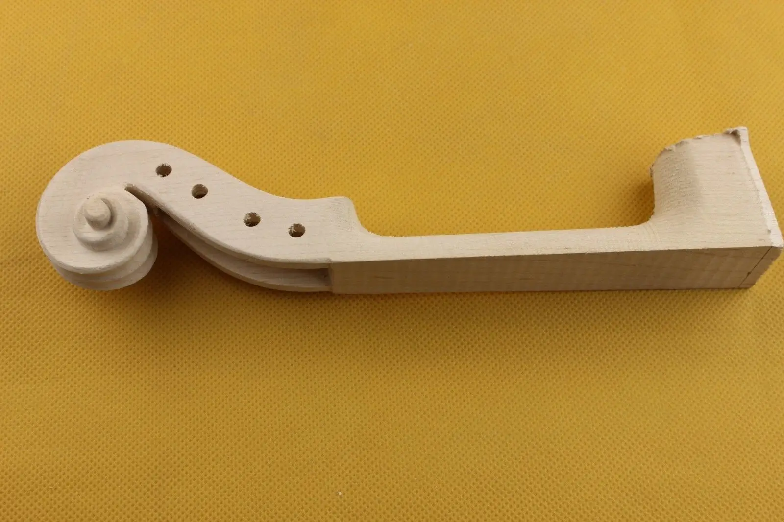 

2 pcs hand carved Student Maple White Violin Neck 4/4