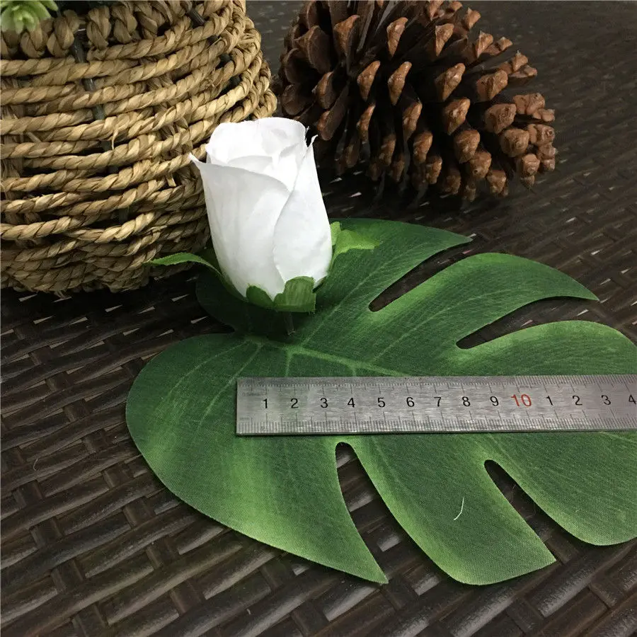 White Bud Type 4 10 шт. Розы Цветочные головки пионов шелк искусственный цветок стены цветочный фон DIY украшения Флорес принадлежности для украшения свадебной вечеринки - Цвет: White Bud Type 4