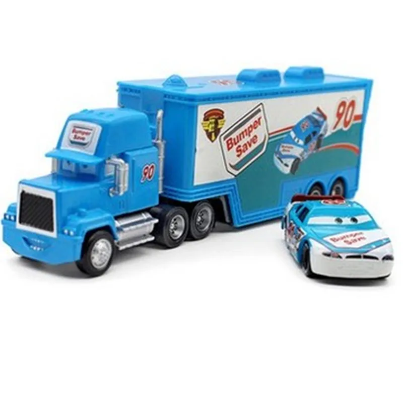 Disney Pixar Cars Lightning McQueen Jackson Storm 2 шт. № 90 бампер Save Mack Truck с оригинальным автомобилем