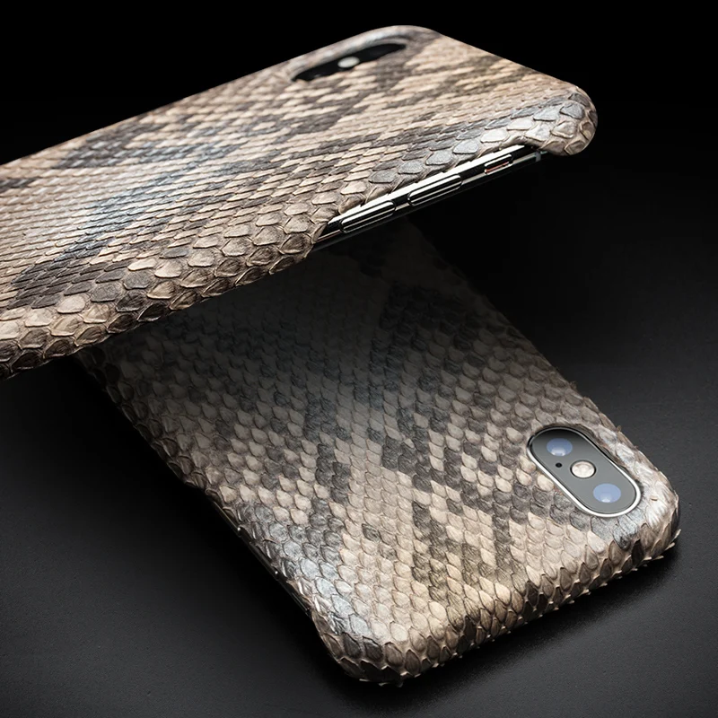Новый оригинальный чехол для iphone X XR XS MAX из натуральной кожи питона Qialino|Бамперы| |