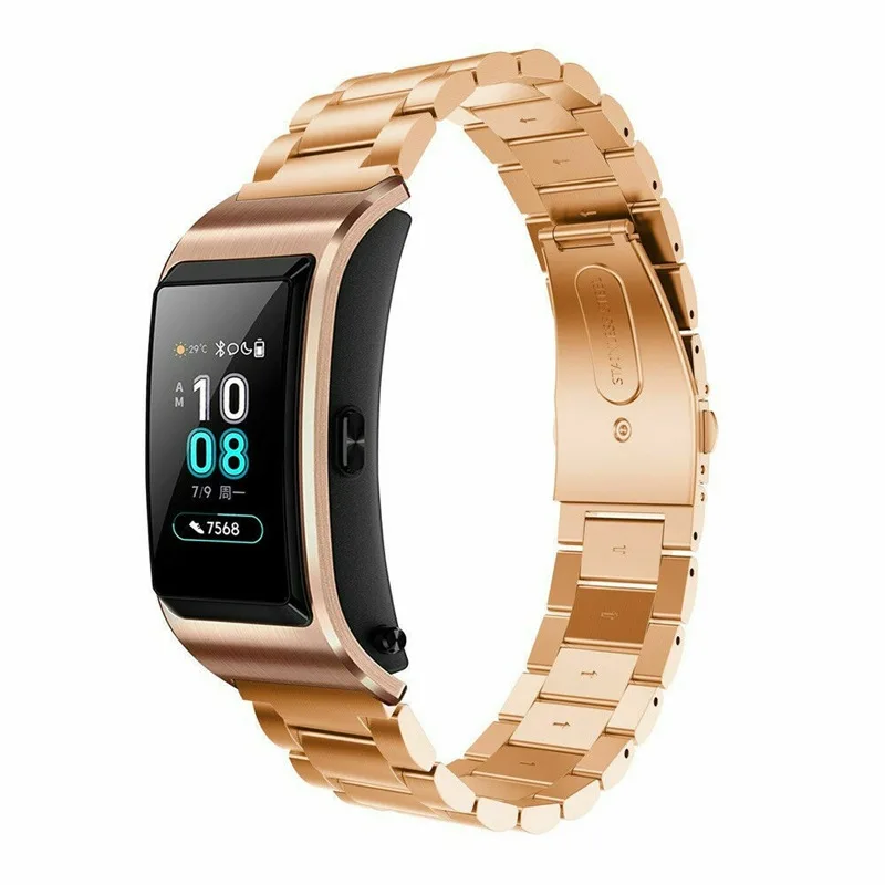 Ремешок из нержавеющей стали для huawei B3/B5 16 мм 18 ремни складные пряжки Замена ремня