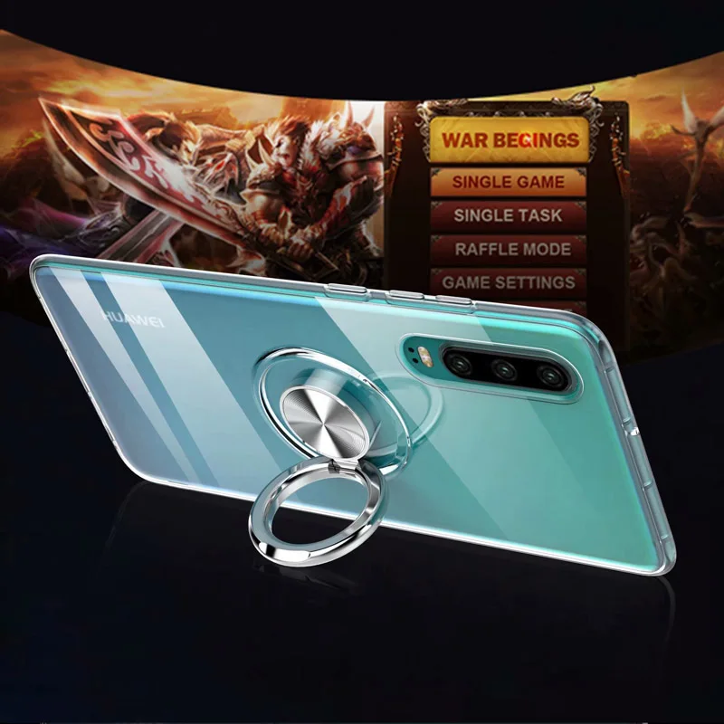 Чехол для Huawei P30 роскошный Прозрачный мягкий силиконовый чехол защитный с