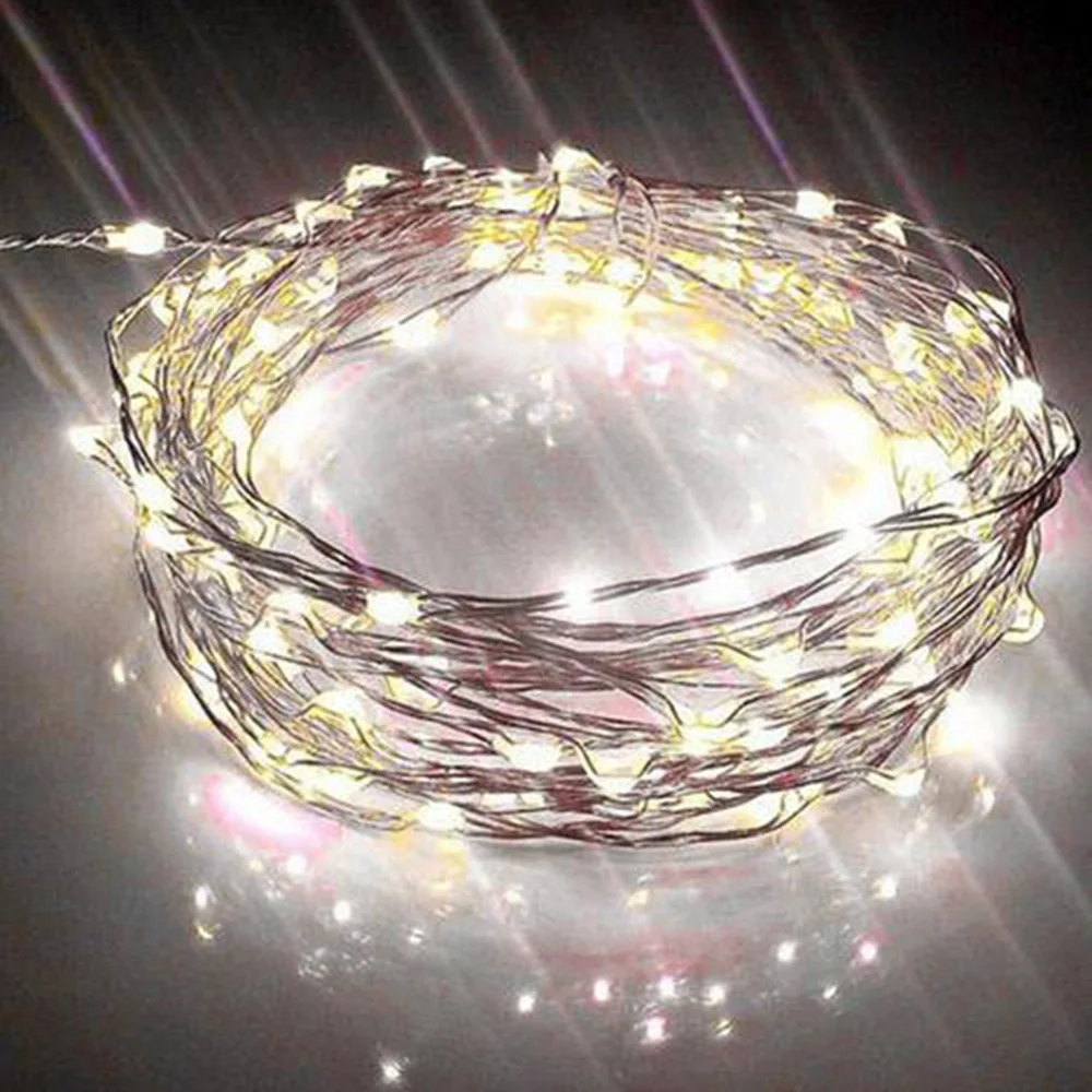 2 м водонепроницаемый Звездный струнный свет теплый белый светодиодный