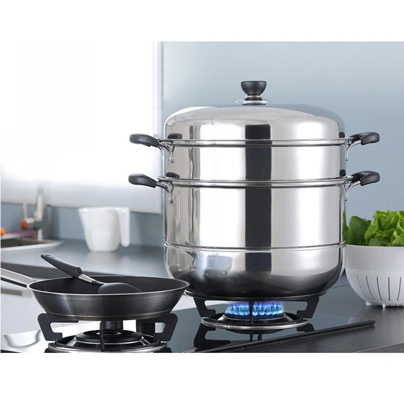 Skillet stainless steel steamer pot with steamed high 016 | Дом и сад