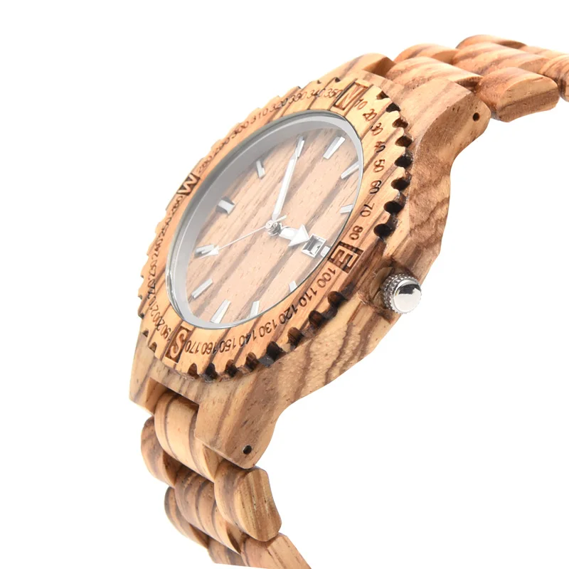 Hofost Wooden Watch For Men Kaanapali Collection Analog Large Face Wood Bamboo Gift Box | Наручные часы